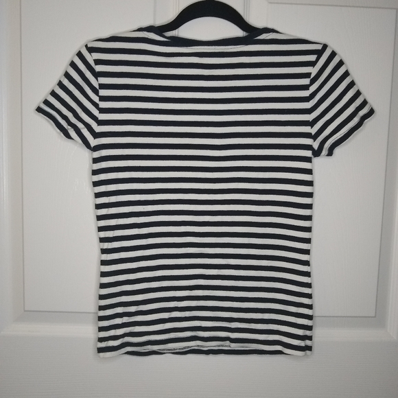 Tommy Hilfiger Striped V Neck Top S - Picture 2 of 8